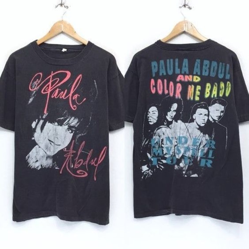 Paula Abdul  And Color Me Bad 1991 Under My Spell World Tour T-shirt 2 Sided